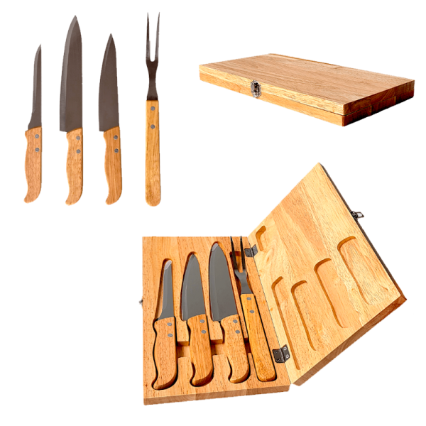 SET DE CUCHILLOS CON TENEDOR