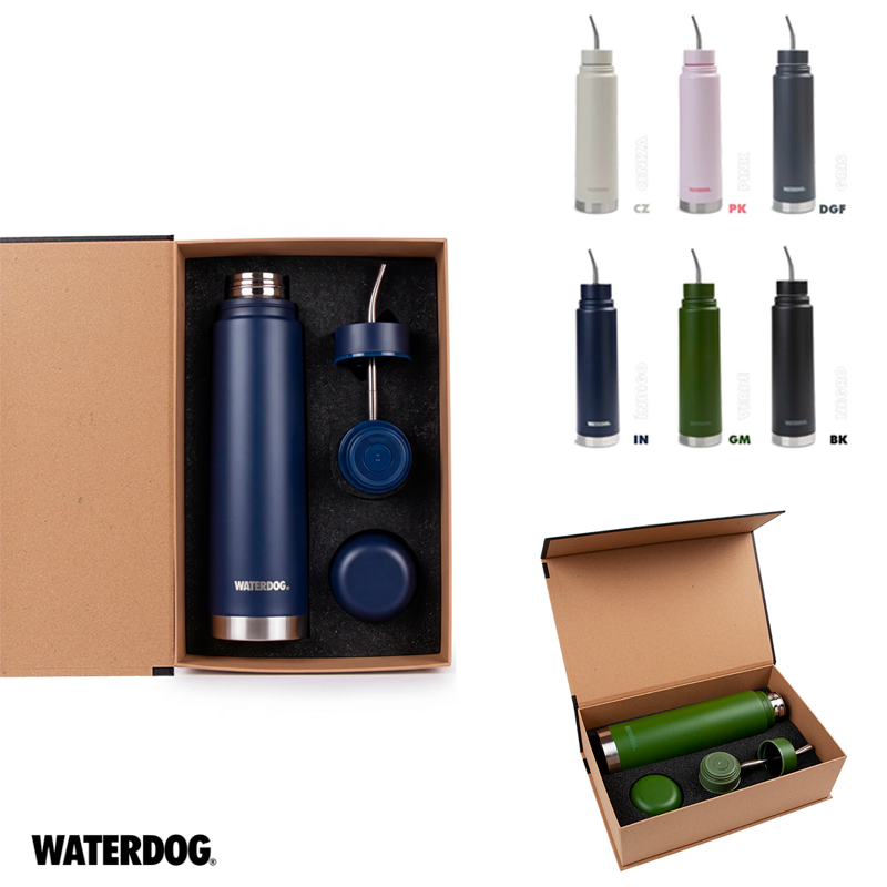 yunta700 Termo Mate doble función Waterdog Yunta - En caja de regalo - Imagen 1
